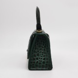 Balenciaga Hourglass Top Handle Bag Crocodile Embossed Leather XS — thumbnail 5