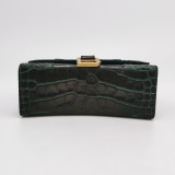 Balenciaga Hourglass Top Handle Bag Crocodile Embossed Leather XS — thumbnail 6