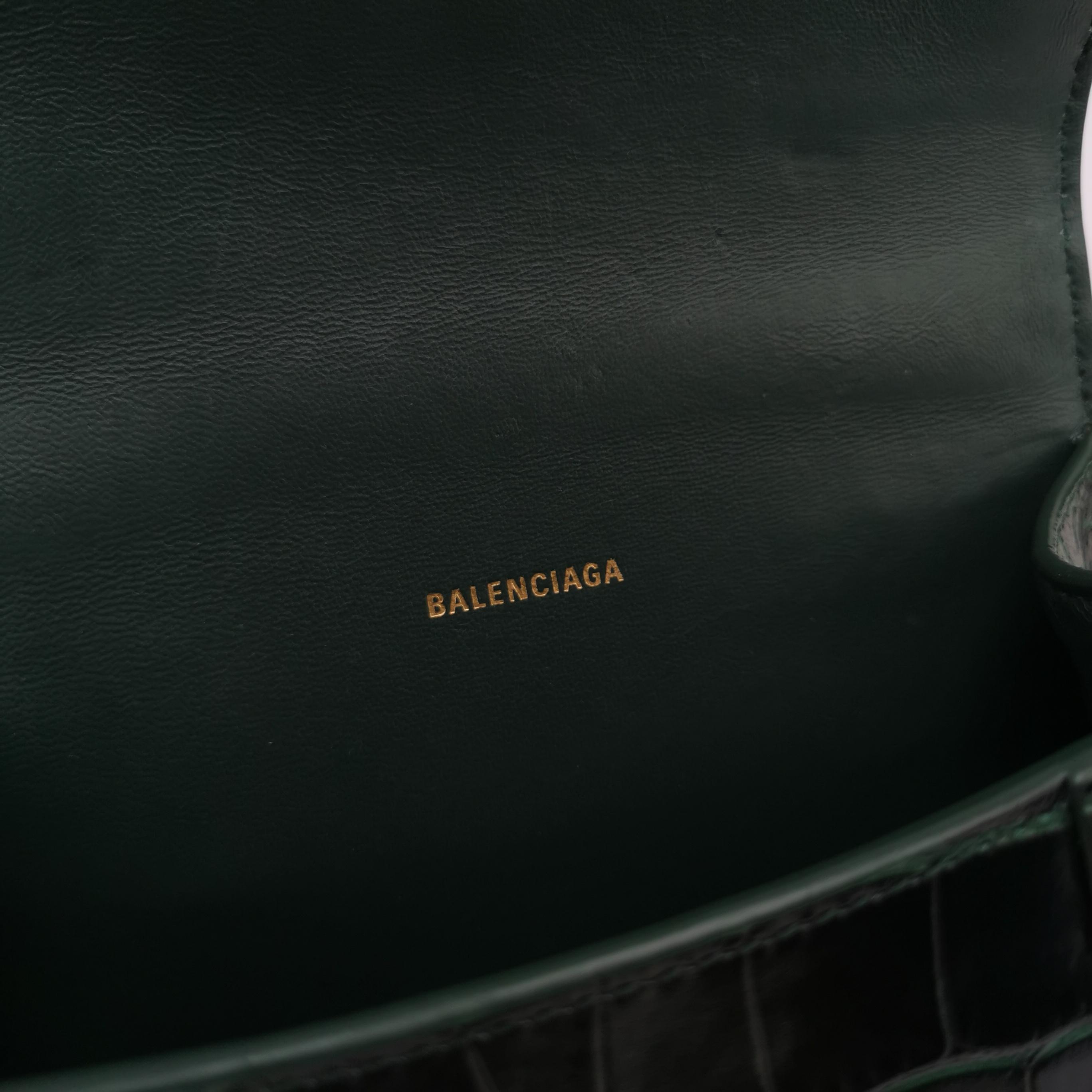 Balenciaga Hourglass Top Handle Bag Crocodile Embossed Leather XS — photo 8 of 16