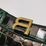 Balenciaga Hourglass Top Handle Bag Crocodile Embossed Leather XS — thumbnail 9