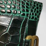 Balenciaga Hourglass Top Handle Bag Crocodile Embossed Leather XS — thumbnail 12