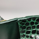 Balenciaga Hourglass Top Handle Bag Crocodile Embossed Leather XS — thumbnail 11