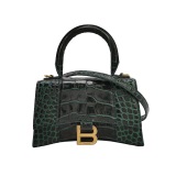 Balenciaga Hourglass Top Handle Bag Crocodile Embossed Leather XS — thumbnail 1