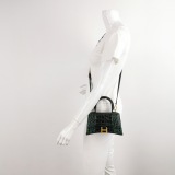 Balenciaga Hourglass Top Handle Bag Crocodile Embossed Leather XS — thumbnail 2