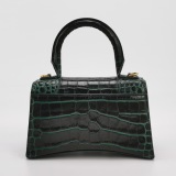Balenciaga Hourglass Top Handle Bag Crocodile Embossed Leather XS — thumbnail 3