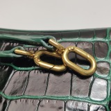 Balenciaga Hourglass Top Handle Bag Crocodile Embossed Leather XS — thumbnail 10
