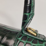 Balenciaga Hourglass Top Handle Bag Crocodile Embossed Leather XS — thumbnail 13