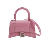 Balenciaga Hourglass Top Handle Bag Crocodile Embossed Leather XS — thumbnail 1
