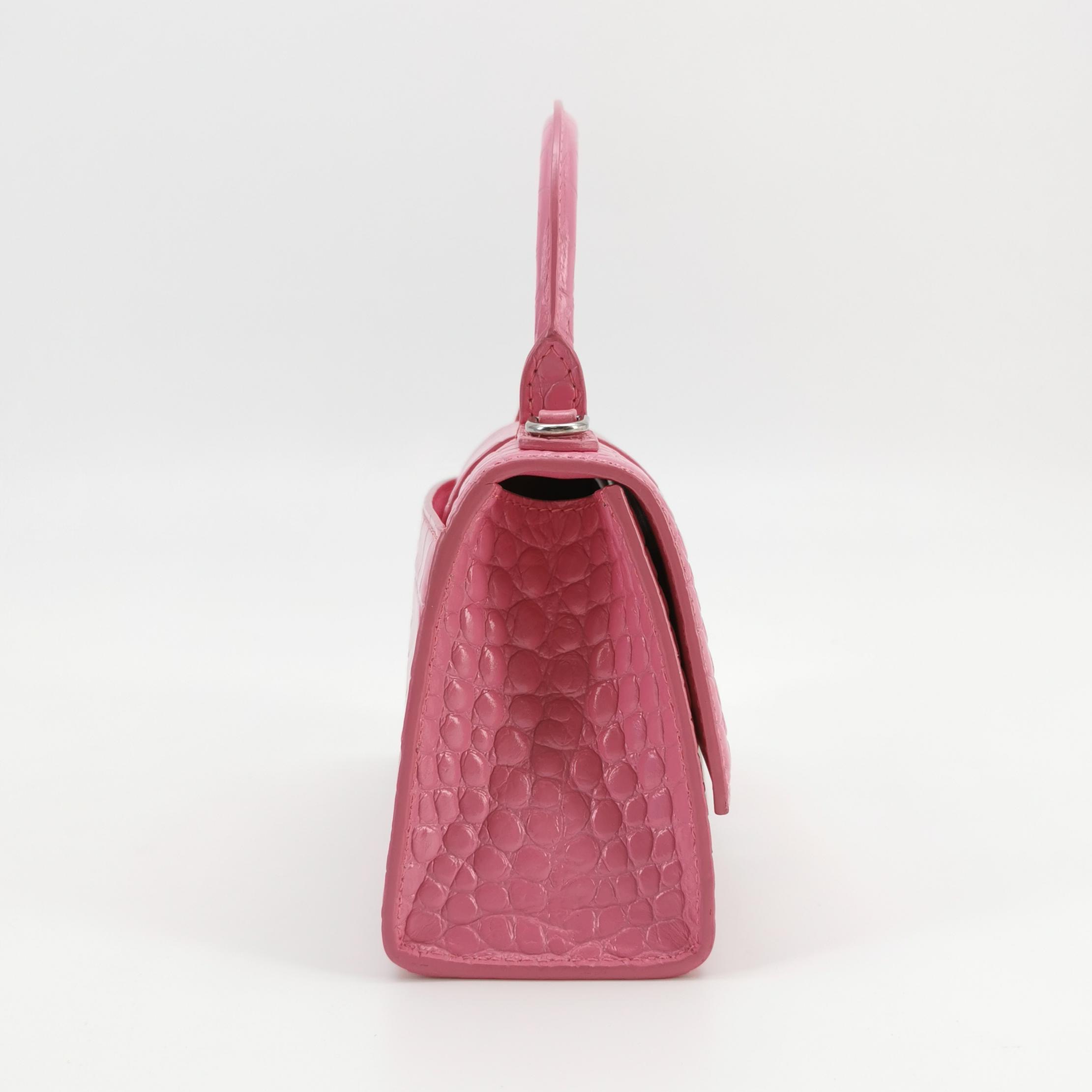 Balenciaga Hourglass Top Handle Bag Crocodile Embossed Leather XS — photo 5 of 16