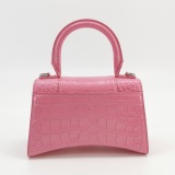 Balenciaga Hourglass Top Handle Bag Crocodile Embossed Leather XS — thumbnail 3