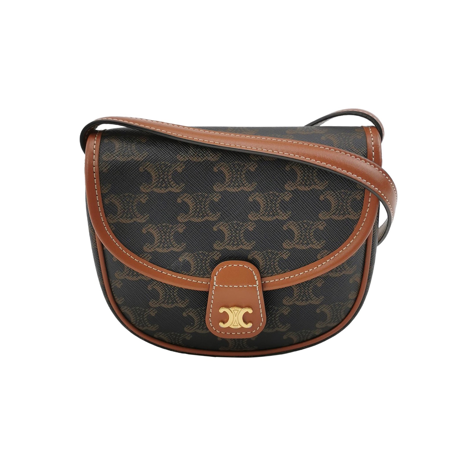 Celine Besace Flap Bag Triomphe Coated Canvas Mini — photo 1 of 14
