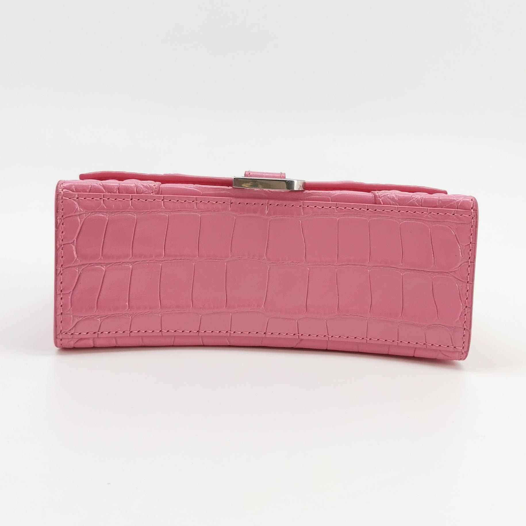 Balenciaga Hourglass Top Handle Bag Crocodile Embossed Leather XS — photo 6 of 16