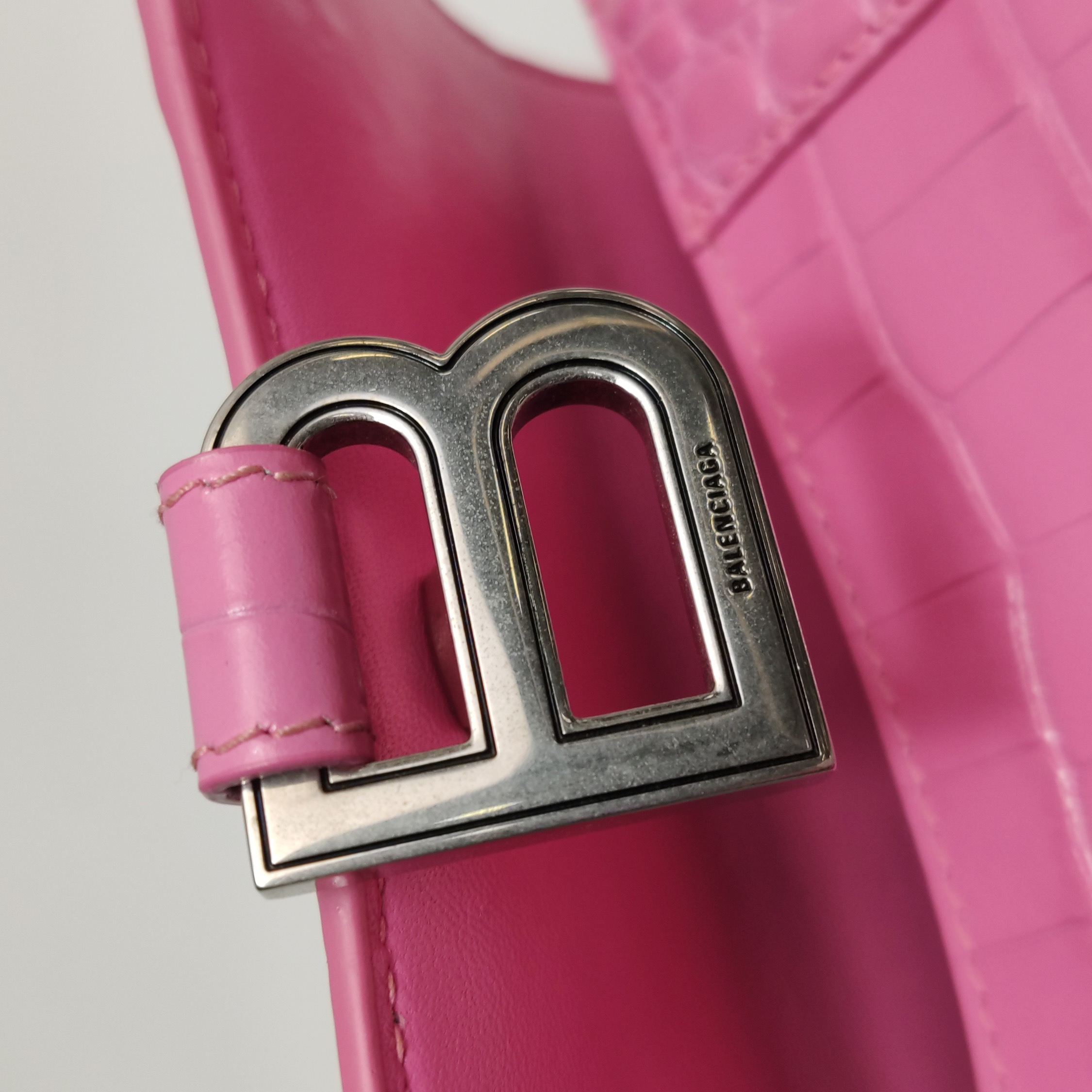 Balenciaga Hourglass Top Handle Bag Crocodile Embossed Leather XS — photo 9 of 16