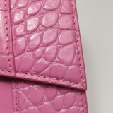 Balenciaga Hourglass Top Handle Bag Crocodile Embossed Leather XS — thumbnail 13