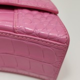 Balenciaga Hourglass Top Handle Bag Crocodile Embossed Leather XS — thumbnail 11