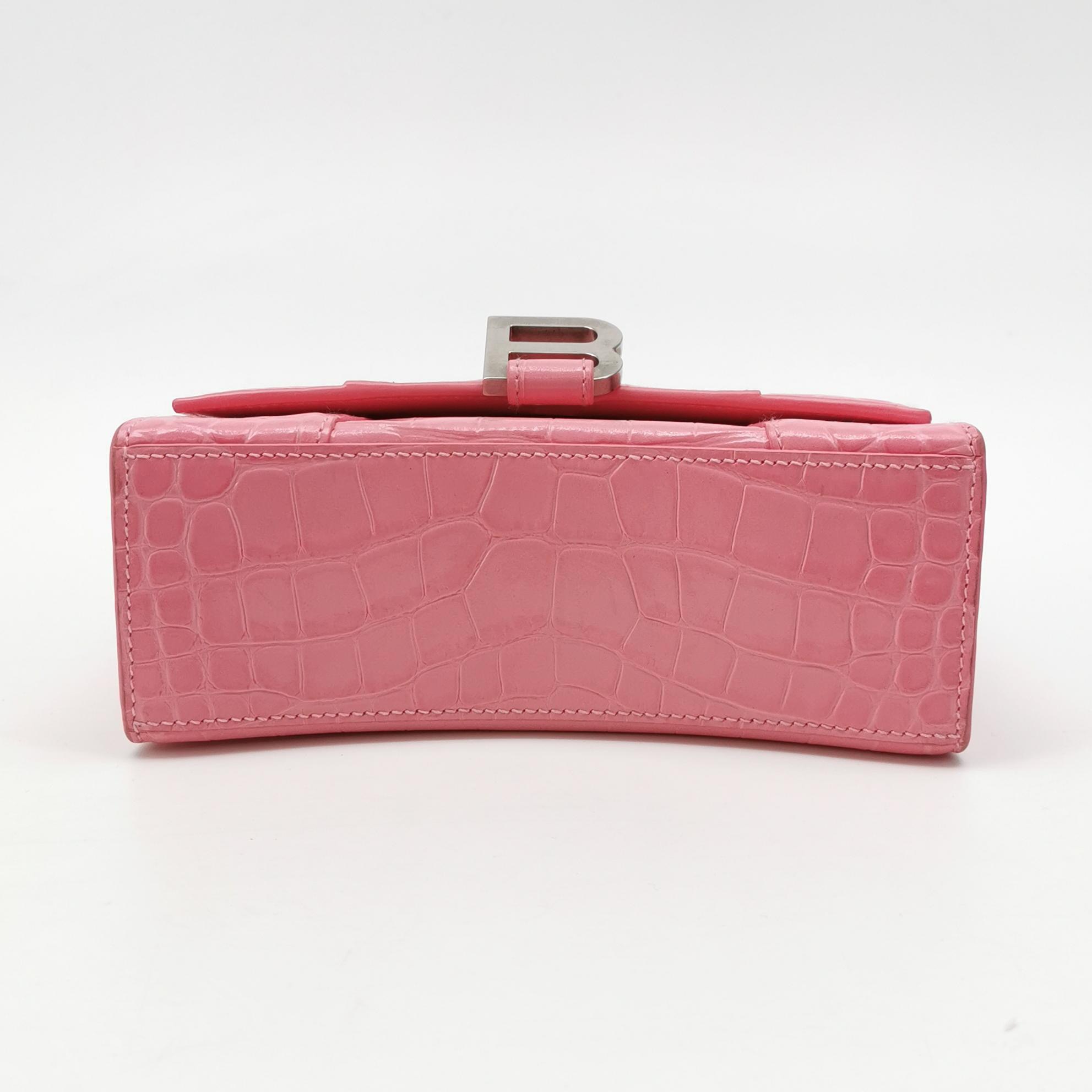 Balenciaga Hourglass Top Handle Bag Crocodile Embossed Leather XS — photo 6 of 16