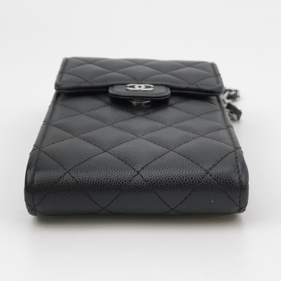 Chanel CC Flap Phone Holder Crossbody Bag Quilted Caviar — photo 6 of 10