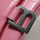 Balenciaga Hourglass Top Handle Bag Crocodile Embossed Leather XS — thumbnail 10