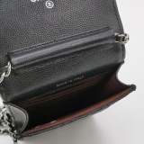 Chanel CC Flap Phone Holder Crossbody Bag Quilted Caviar — thumbnail 7