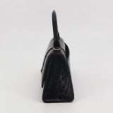 Balenciaga Hourglass Top Handle Bag Crocodile Embossed Leather XS — thumbnail 5