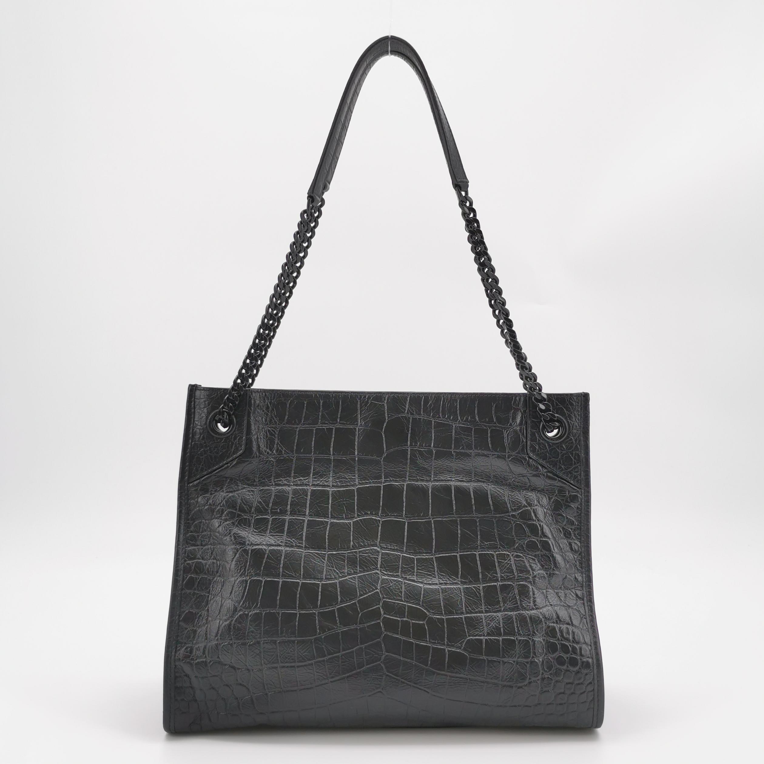 Saint Laurent Niki Shopping Tote Crocodile Embossed Leather Medium — photo 5 of 22