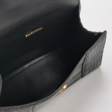 Balenciaga Hourglass Top Handle Bag Crocodile Embossed Leather XS — thumbnail 5