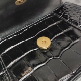 Balenciaga Hourglass Top Handle Bag Crocodile Embossed Leather XS — thumbnail 8