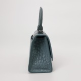Balenciaga Hourglass Top Handle Bag Crocodile Embossed Leather — thumbnail 3
