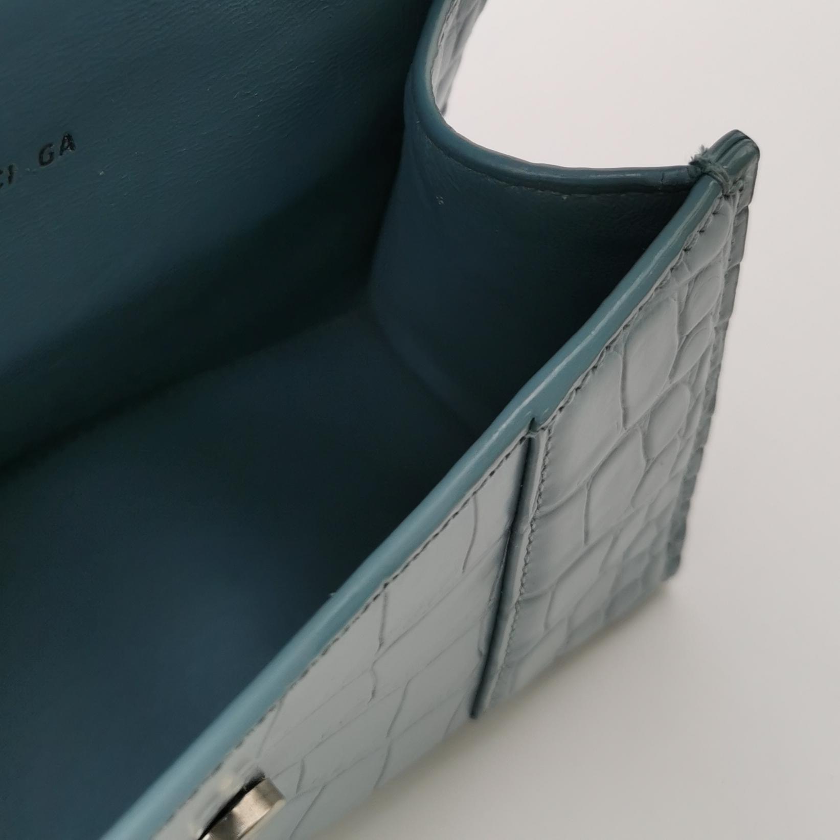 Balenciaga Hourglass Top Handle Bag Crocodile Embossed Leather — photo 9 of 13