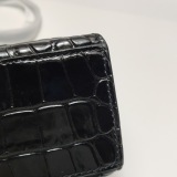 Balenciaga Hourglass Top Handle Bag Crocodile Embossed Leather XS — thumbnail 11