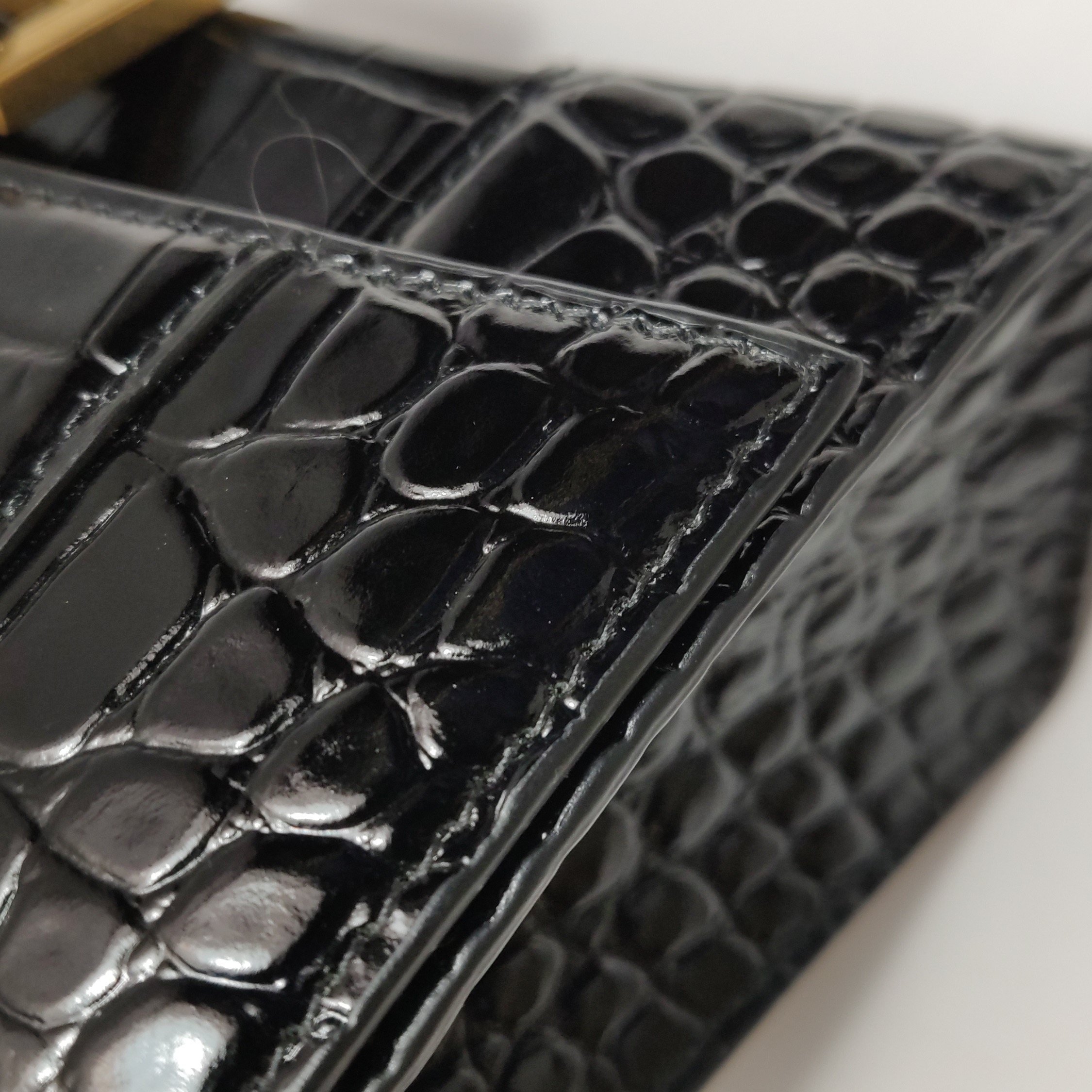Balenciaga Hourglass Top Handle Bag Crocodile Embossed Leather XS — photo 10 of 14