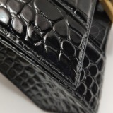 Balenciaga Hourglass Top Handle Bag Crocodile Embossed Leather XS — thumbnail 10