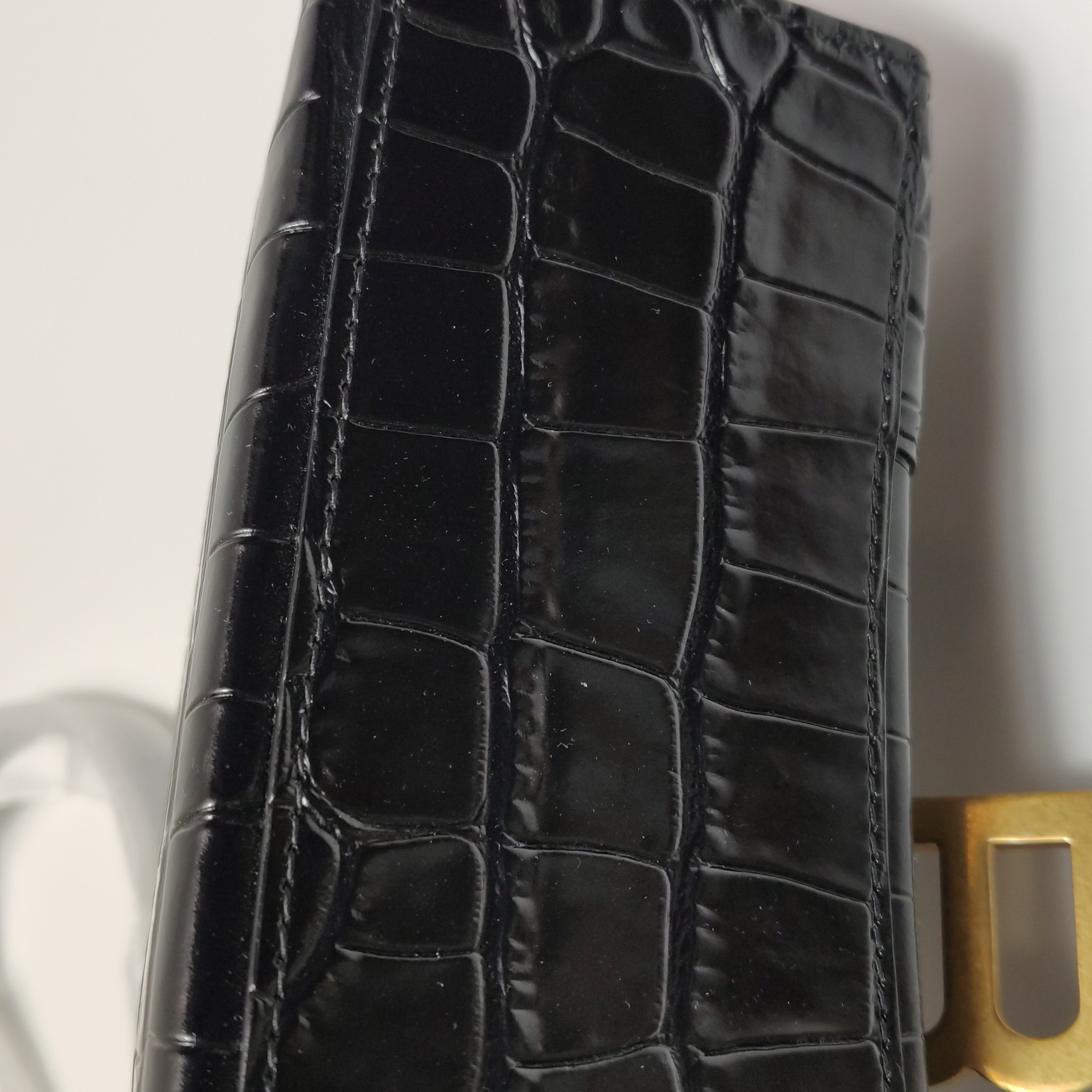 Balenciaga Hourglass Top Handle Bag Crocodile Embossed Leather XS — photo 9 of 14