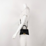 Balenciaga Hourglass Top Handle Bag Crocodile Embossed Leather XS — thumbnail 2
