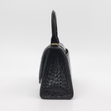 Balenciaga Hourglass Top Handle Bag Crocodile Embossed Leather XS — thumbnail 5