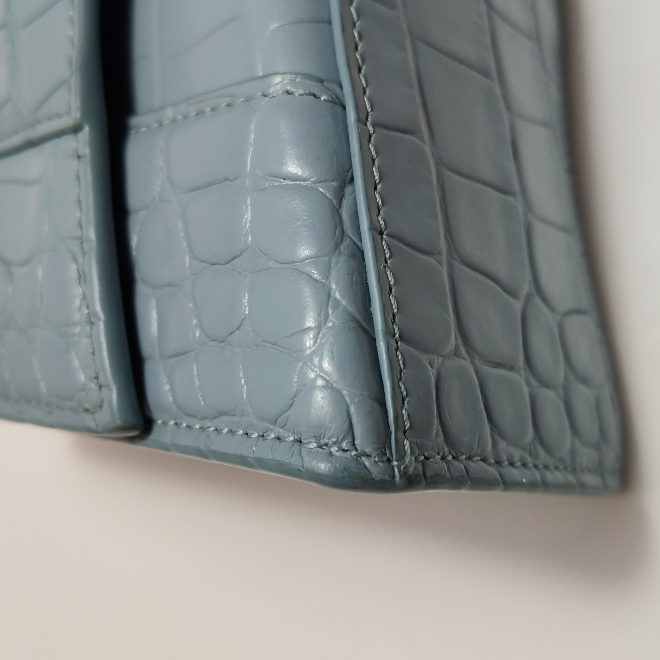Balenciaga Hourglass Top Handle Bag Crocodile Embossed Leather — photo 11 of 13