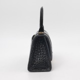 Balenciaga Hourglass Top Handle Bag Crocodile Embossed Leather XS — thumbnail 4