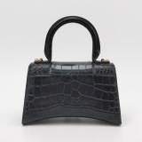 Balenciaga Hourglass Top Handle Bag Crocodile Embossed Leather XS — thumbnail 3