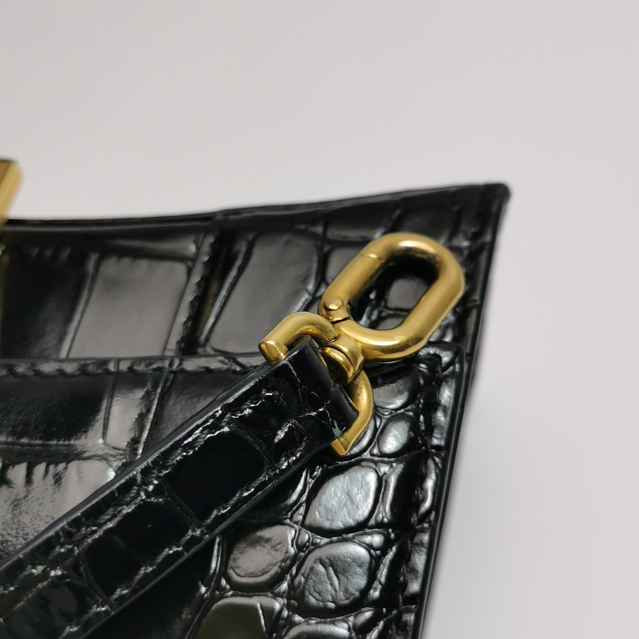 Balenciaga Hourglass Top Handle Bag Crocodile Embossed Leather XS — photo 11 of 15
