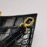Balenciaga Hourglass Top Handle Bag Crocodile Embossed Leather XS — thumbnail 11