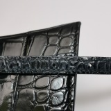 Balenciaga Hourglass Top Handle Bag Crocodile Embossed Leather XS — thumbnail 14