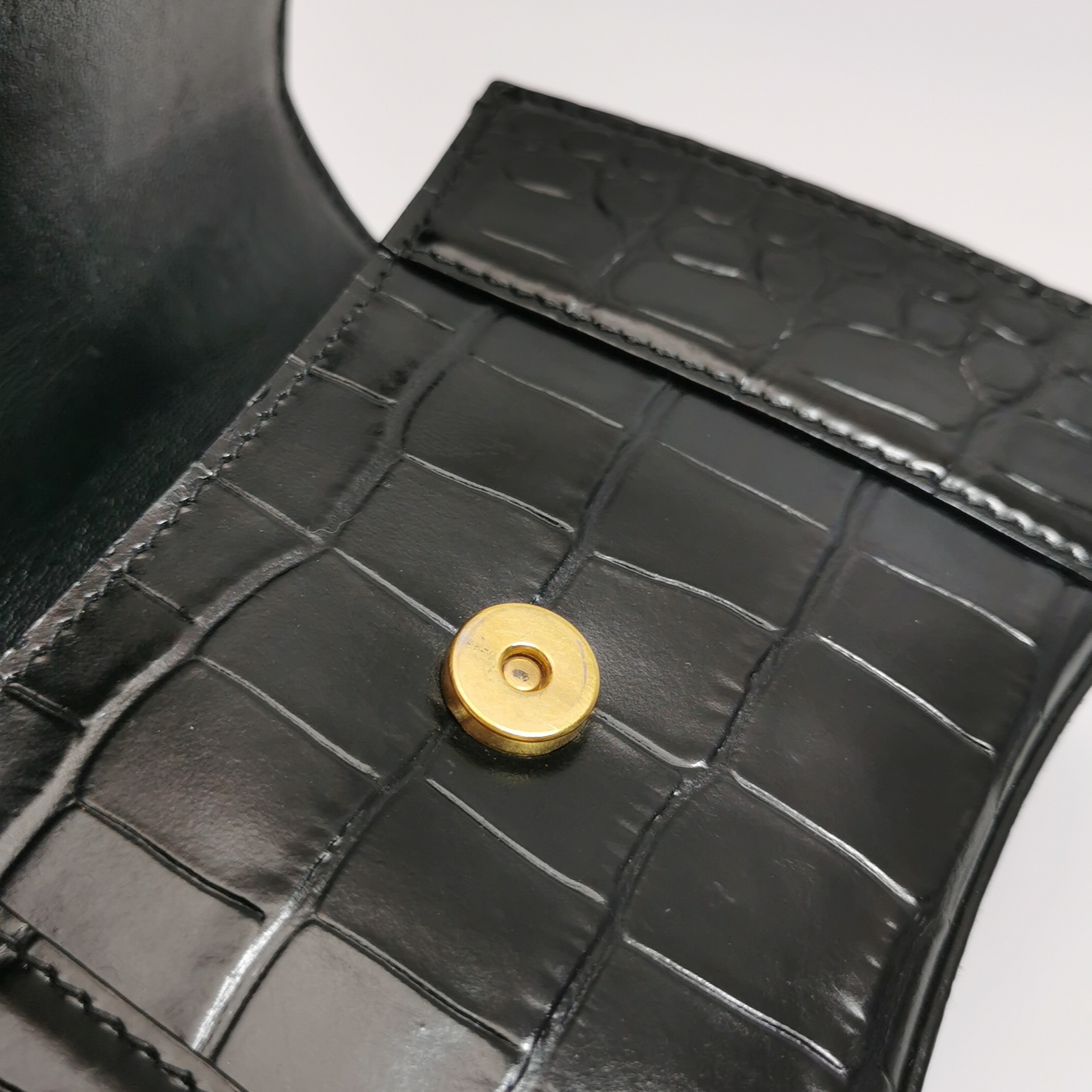 Balenciaga Hourglass Top Handle Bag Crocodile Embossed Leather XS — photo 10 of 15