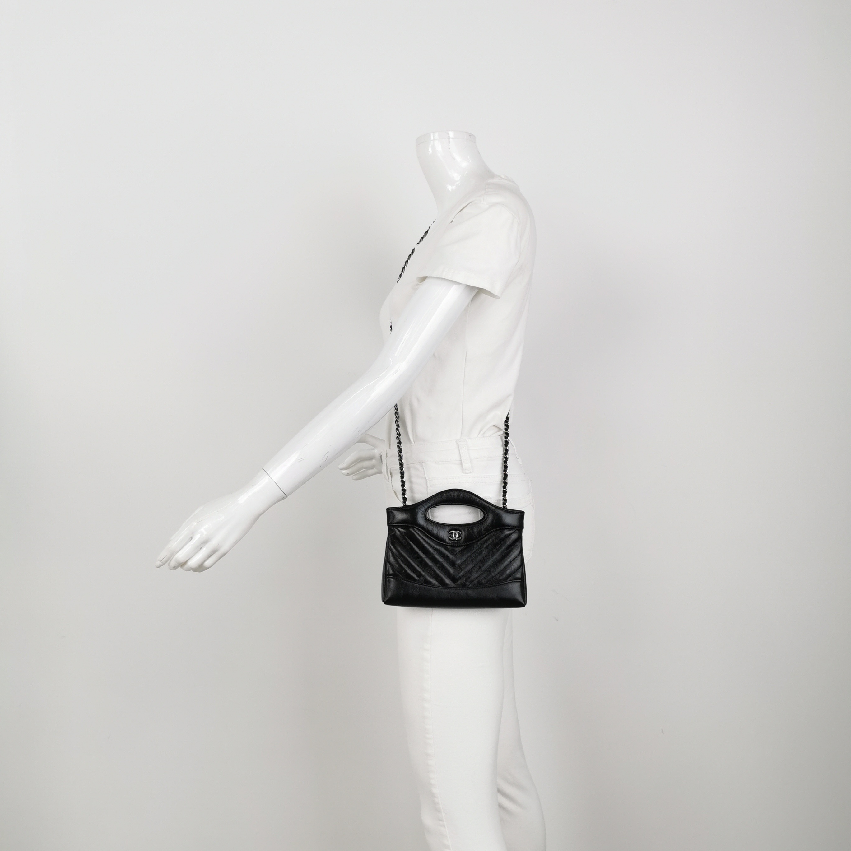 Chanel 31 Shopping Bag Clutch with Chain Quilted Lambskin Nano — alternate view
