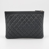 Chanel Boy O Case Clutch Quilted Caviar Medium — thumbnail 4
