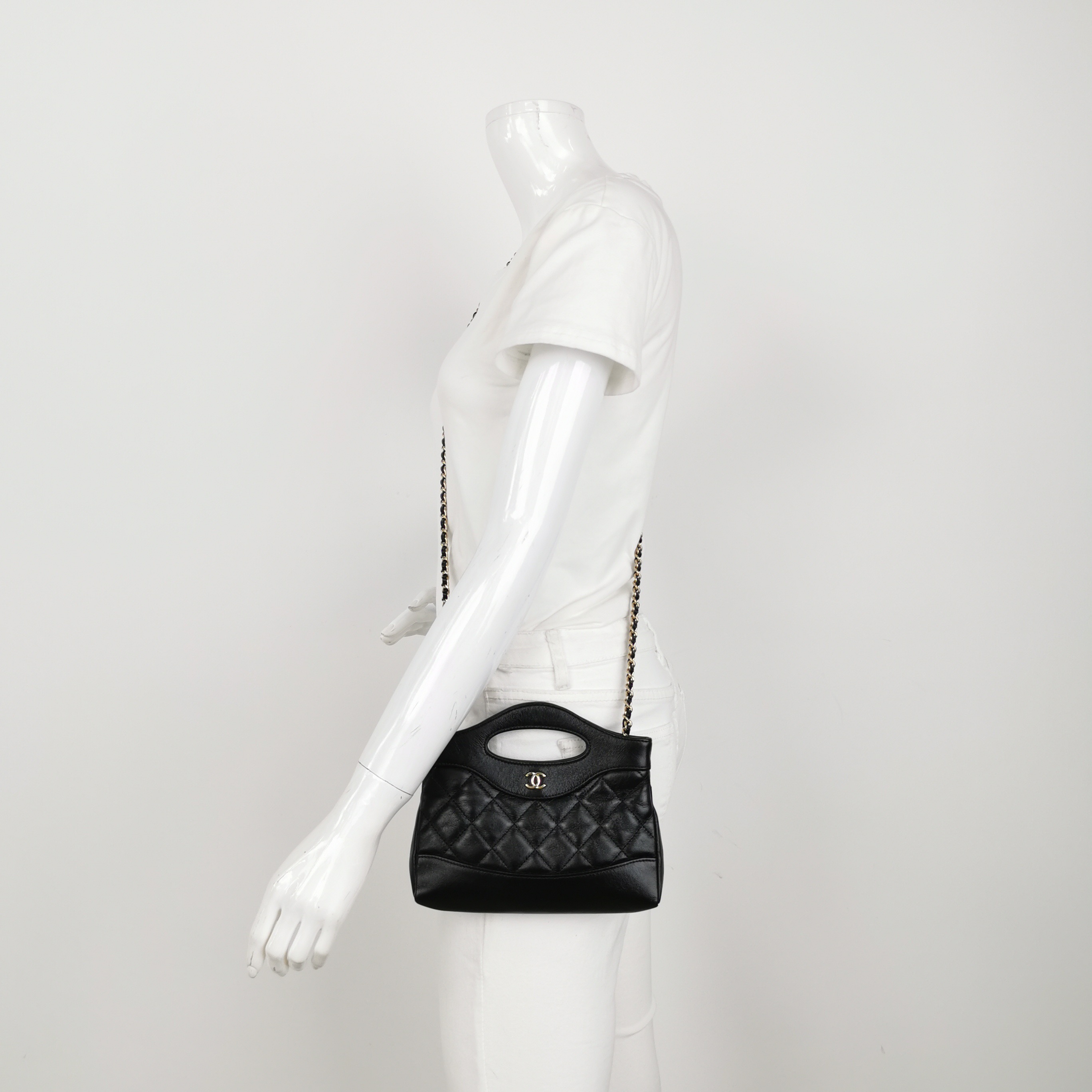 Chanel 31 Shopping Bag Clutch with Chain Quilted Lambskin Small — alternate view