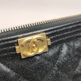 Chanel Boy O Case Clutch Quilted Caviar Medium — thumbnail 11
