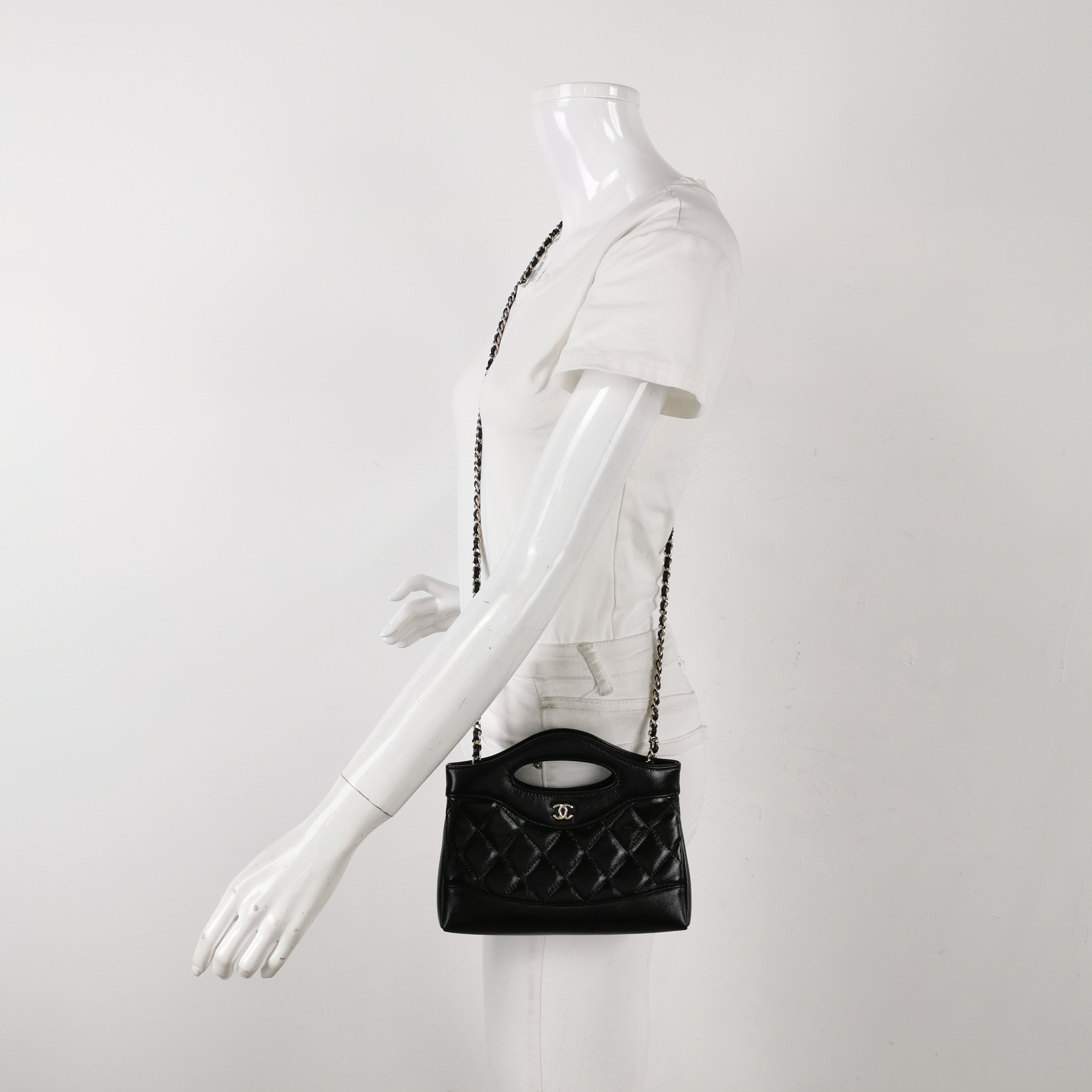 Chanel 31 Shopping Bag Clutch with Chain Quilted Lambskin — alternate view