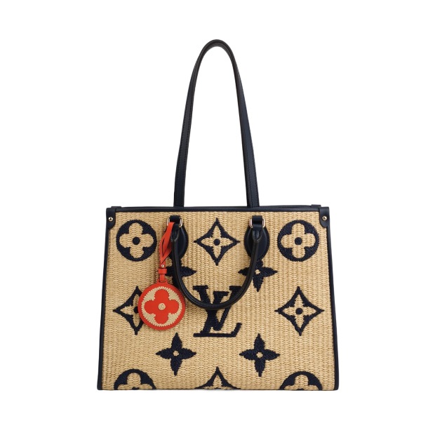 Louis Vuitton(LV) OnTheGo Tote Monogram Giant Raffia MM — pre-owned, Vierlot
