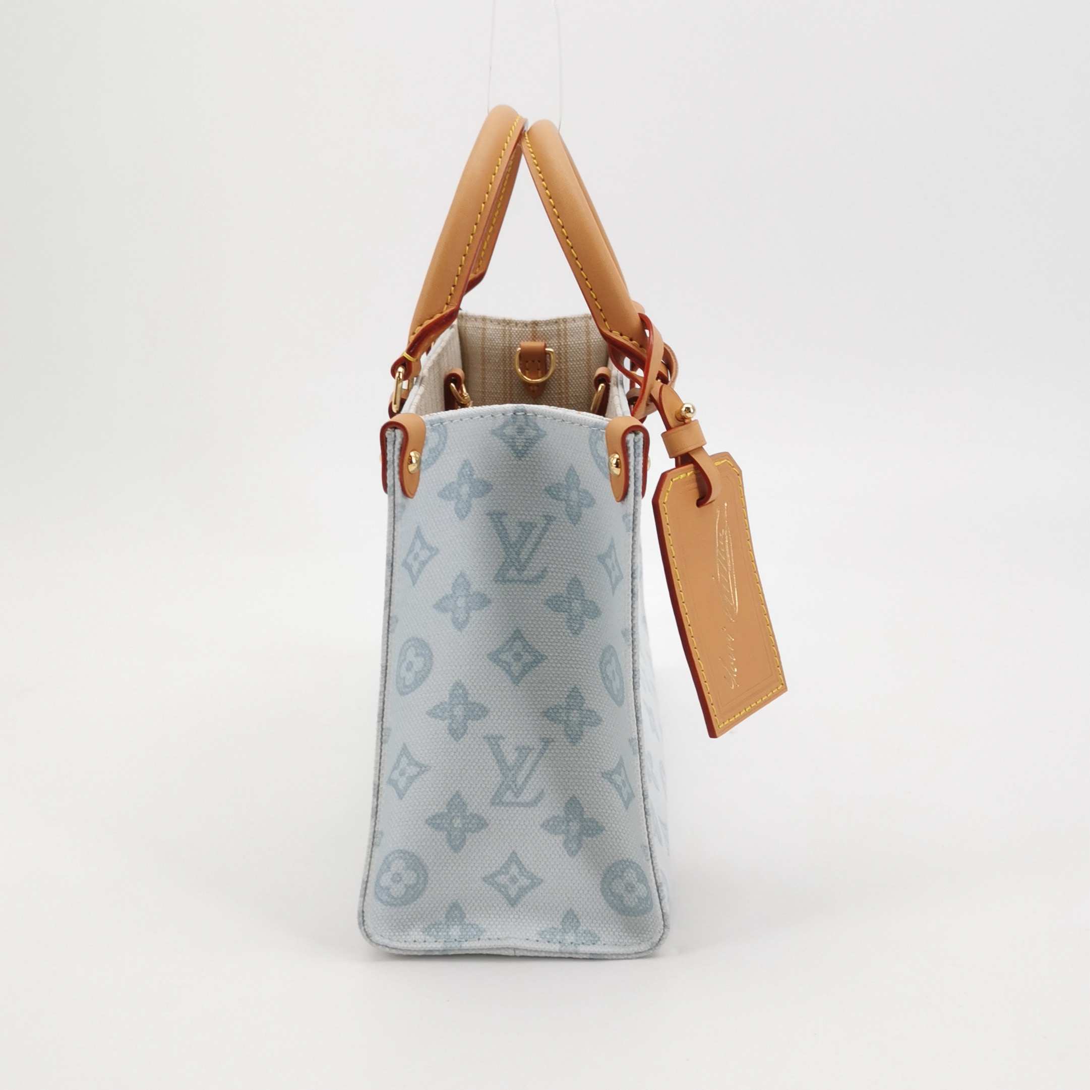 Louis Vuitton(LV) OnTheGo Pm Monogram Coated Canvas Blue — photo 5 of 13