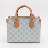 Louis Vuitton(LV) OnTheGo Pm Monogram Coated Canvas Blue — thumbnail 3